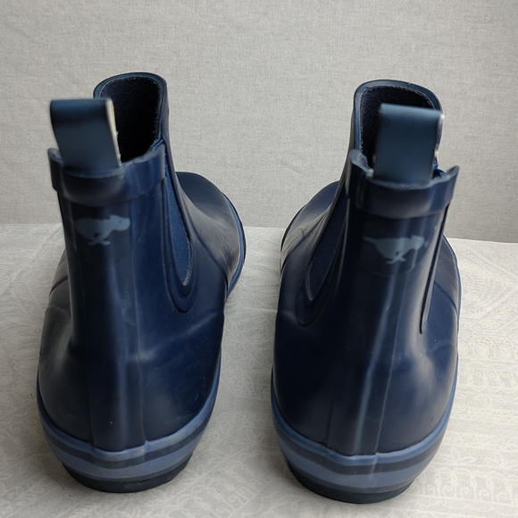 Rocket Dog Rainbow Chelsea Rain Boots Women's Size 10 Navy Blue Rubber Round Toe - Picture 6 of 8